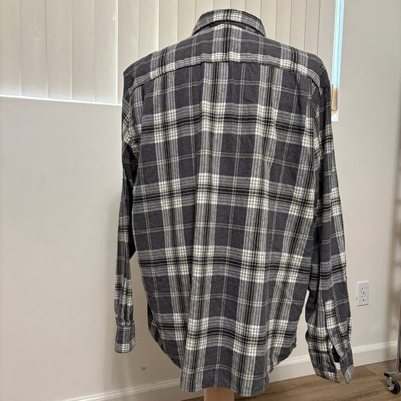 Original Weatherproof Vintage MensGray Plaid Flannel Button Down Shirt XXL - Picture 2 of 6
